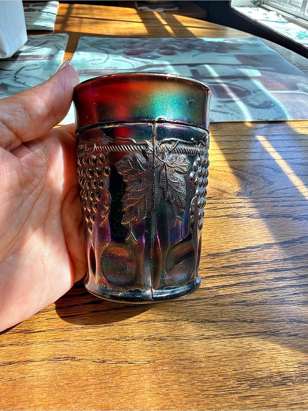 Iridescent Embossed Tumbler